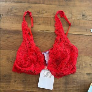 Savage X Fenty Red Lace Bralette